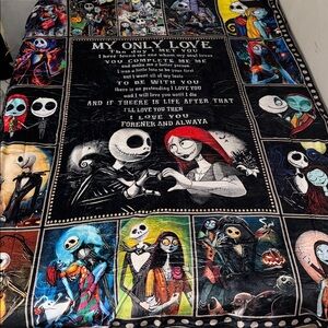Brand New HUGE Nightmare Before Christmas Blanket 60”X80”